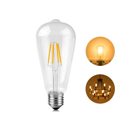 LED Filament Lampe ST64 E27 4W Kunststoff Warmweiß 2700K IP44 Für Außen
