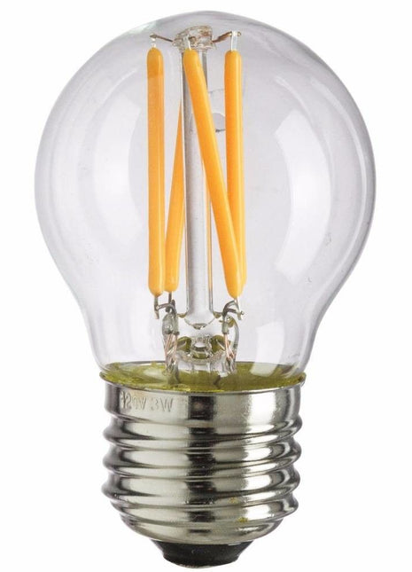 Leuchtmittel mit 4 LEDs Filament G45, E27, 4W, Glas, Dimmbar, Warm Licht, für Außen