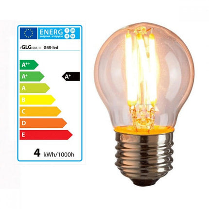 Leuchtmittel mit 4 LEDs Filament S14, E27, 4W, Glas, Warm Licht, für Außen