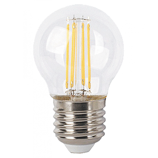 Leuchtmittel mit 4 LEDs Filament G45, E27, 4W, Glas, Dimmbar, Warm Licht, für Außen