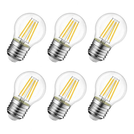 Leuchtmittel mit 4 LEDs Filament G45, E27, 4W, Glas, Dimmbar, Warm Licht, für Außen
