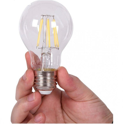 Leuchtmittel mit 8 LEDs Filament A60, E27, 8W, Glas, Warm Licht, für Außen