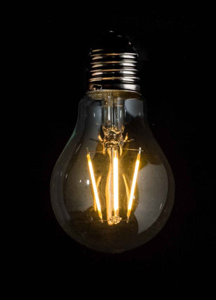 LED-Leuchtmittel A60, E27, 6W, Glas, Dimmbar, Warm Licht, für Außen