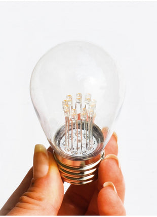 Lichterkette 15M mit 15 Pendel LED-Birnen, E27, 1W, Schwarzes Kabel, Verbindbar 650M, für Außen