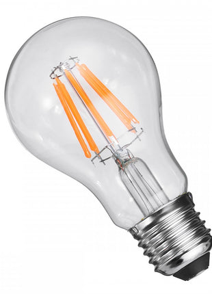 Leuchtmittel mit 8 LEDs Filament A60, E27, 8W, Glas, Warm Licht, für Außen