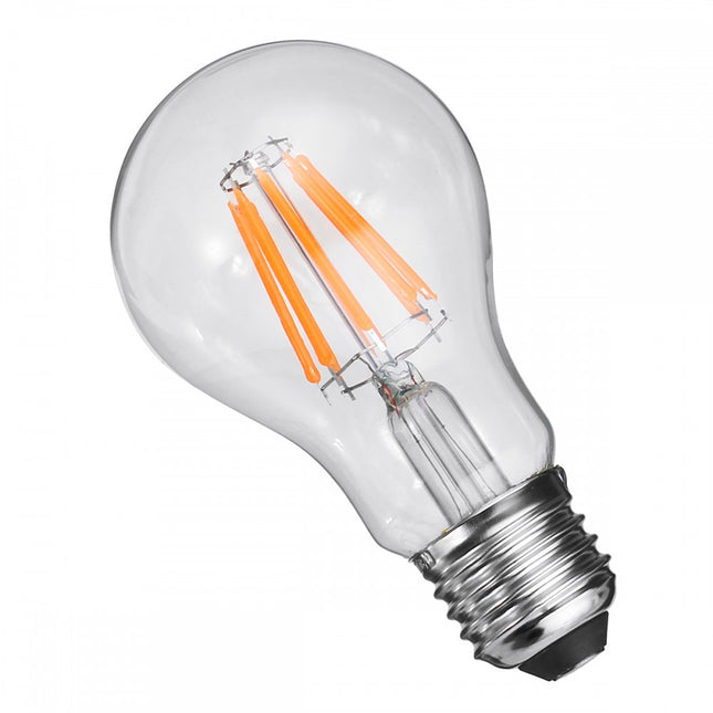 Leuchtmittel mit 8 LEDs Filament A60, E27, 8W, Glas, Warm Licht, für Außen
