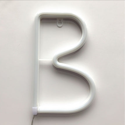 Beleuchtete Buchstaben Alphabet LED Neon, Kunststoff, mit Batterien und USB
