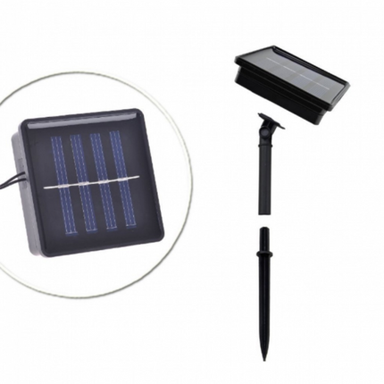Bunte Solar Lichterkette 3M mit 20 Sternen-LEDs, Dunkelgrün Kabel, Mehrfarbige Licht, für Außen