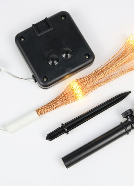 Solarlampe Lichterkette Hängend Feuerwerk mit 120 Mini-LEDs, Kupferdraht, Wasserdicht, Warm Licht, für Außen