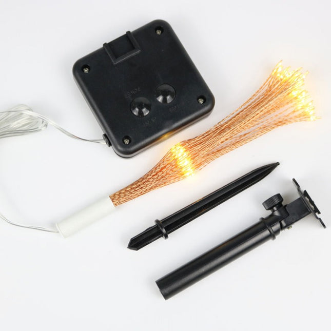 Solarlampe Lichterkette Hängend Feuerwerk mit 120 Mini-LEDs, Kupferdraht, Wasserdicht, Warm Licht, für Außen