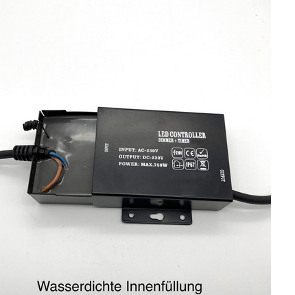 Dimmer 230 V mit zwei Funktionen, 2 m Kabel, Controller IP67