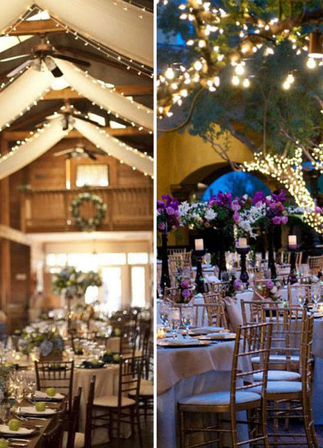 Deko Lichterkette 20M mit 200 Mini-LEDs, Durchsichtig Kabel, Warm Licht, Verbindbar 80M, für Außen