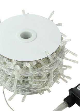 Lichterkette 60M mit 600 Mini-LEDs, Durchsichtig Kabel, Warm Licht, für Außen
