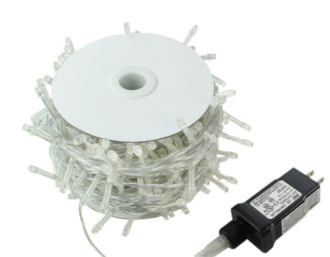 Lichterkette 60M mit 600 Mini-LEDs, Durchsichtig Kabel, Warm Licht, für Außen