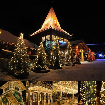 Schwarzes Lichterkette 10M mit 100 LEDs, Warm Licht, Verbindbar 200M, für Außen