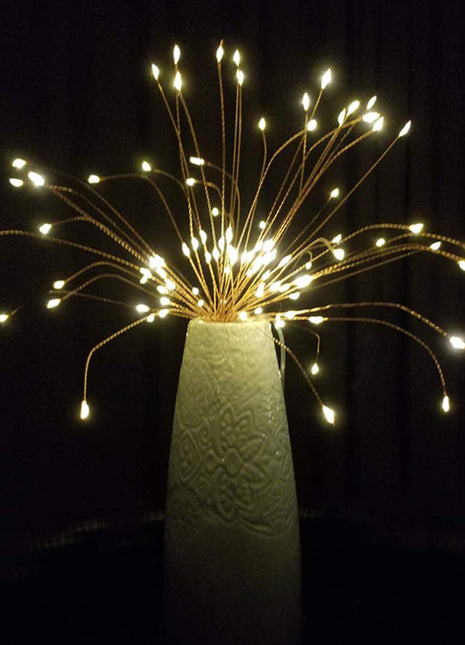 Pendel Feuerwerk Lichterkette mit 100 Mini-LEDs, Kupferdraht, Strombetrieben, Warm Licht, Für Innen