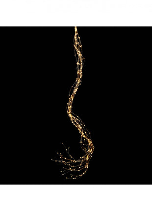 Kupfer Wasserfall Lichterkette 2M mit 300 Mini-LEDs mit Batterien und Fernbedienung, Warm Licht, für Außen