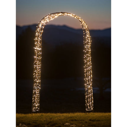 Solar Wasserfall Lichterkette 2M von Kupfer mit 300 Mini-LEDs, Warm Licht, für Außen
