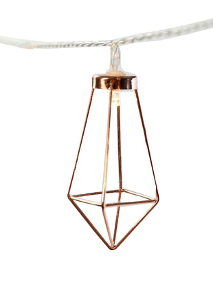 Dekorative Lichterkette 4M mit 20 Kupfer Diamant mit LED, Warm Licht, Batteriebetrieb