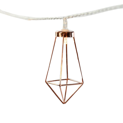 Dekorative Lichterkette 4M mit 20 Kupfer Diamant mit LED, Warm Licht, Batteriebetrieb