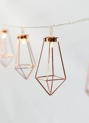 Dekorative Lichterkette 4M mit 20 Kupfer Diamant mit LED, Warm Licht, Batteriebetrieb