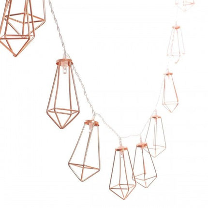 Dekorative Lichterkette 4M mit 20 Kupfer Diamant mit LED, Warm Licht, Batteriebetrieb