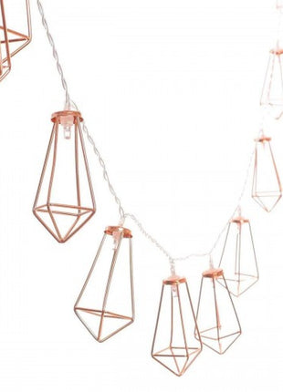 Dekorative Lichterkette 4M mit 20 Golden Diamant mit LED, Warm Licht, Batteriebetrieben