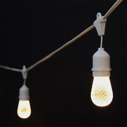 Leuchtmittel auf Diamantschliff Stil S14, E27, 1W, Kunststoff, Dimmbar, Warm Licht, für Außen