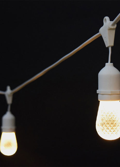 Leuchtmittel auf Diamantschliff Stil S14, E27, 1W, Kunststoff, Dimmbar, Warm Licht, für Außen