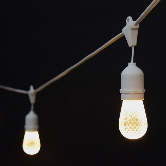 Leuchtmittel auf Diamantschliff Stil S14, E27, 1W, Kunststoff, Dimmbar, Warm Licht, für Außen