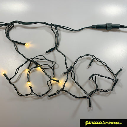 Eisregen Lichtervorhang 5,5M x 0,6M/ 0,8M/ 1M mit 360 LEDs, Dunkelgrün Kabel, 8 Programmen, Warm Licht, Verbindbar 22M, für Außen
