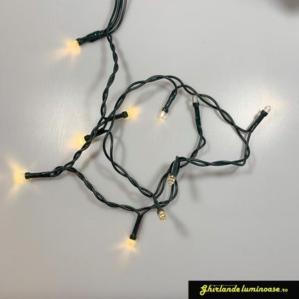 Eisregen Lichtervorhang 5,5M x 0,6M/ 0,8M/ 1M mit 360 LEDs, Dunkelgrün Kabel, 8 Programmen, Warm Licht, Verbindbar 22M, für Außen