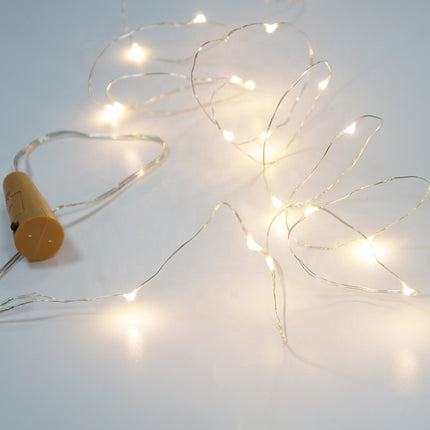 Flaschenlicht Korken mit Lichterkette 2M mit 20 Mini-LEDs, Warm Licht, mit Batterien enthalten