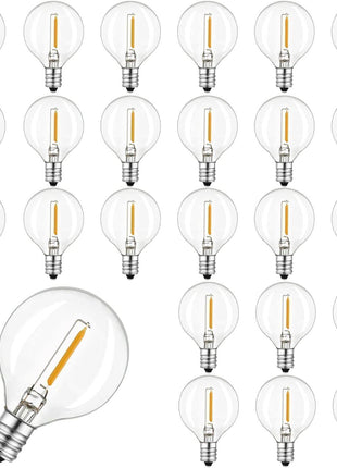 LED-Leuchtmittel G40, E12, 1W, Kunststoff, Dimmbar, Warm Licht, für Außen