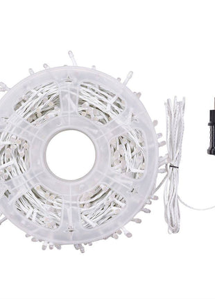 Lichterkette 50 m mit 500 LEDs, Warm Licht, Weißes Kabel, für den Außenbereich