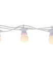 GL046 - Lichterkette 10M mit 20 Matt LED-Lampen, Weißes Kabel