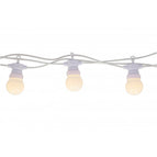 GL046 - Lichterkette 10M mit 20 Matt LED-Lampen, Weißes Kabel