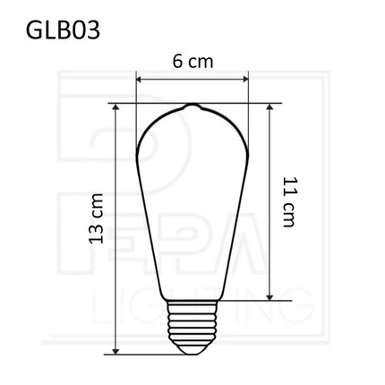 LED Filament Lampe ST64 E27 4W Kunststoff Warmweiß 2700K IP44 Für Außen