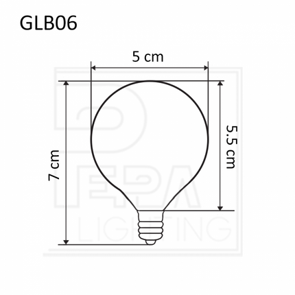 LED-Leuchtmittel G40, E12, 1W, Glas, Dimmbar, Warm Licht, für Außen