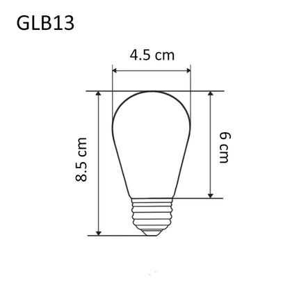 Grafik S14 LED-Leuchtmittel E27