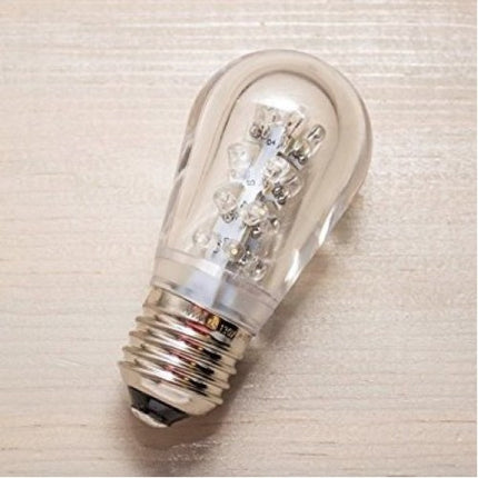 Lichterkette 10M mit 20 LED-Birnen, E27, 2W, Glas, Schwarzes Kabel, Verbindbar 250M, für Außen