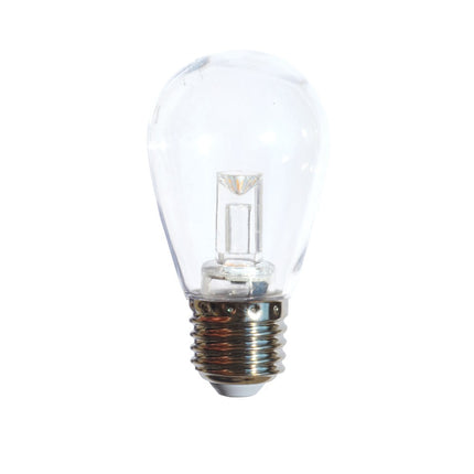 Lichterkette 10M mit 10 LED-Birnen E27, 2W, Kunststoff, Dimmbar, Schwarzes Kabel, Verbindbar 500M, für Außen