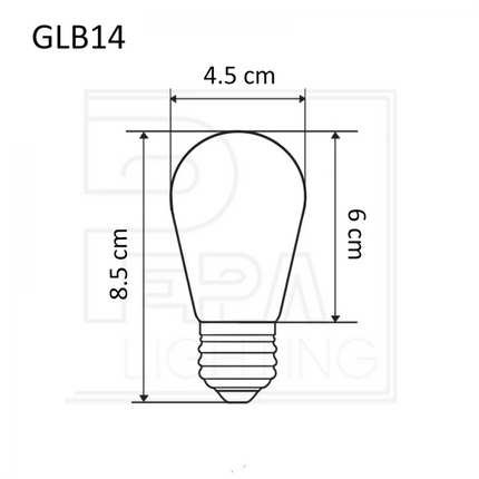 LED Leuchtmittel S14, E27, 2W, Kunststoff, Dimmbar, Warm Licht, für Außen