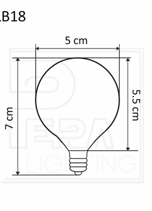 LED-Leuchtmittel G50, Kunststoff, E12, 1W, Warm Licht, für Außen