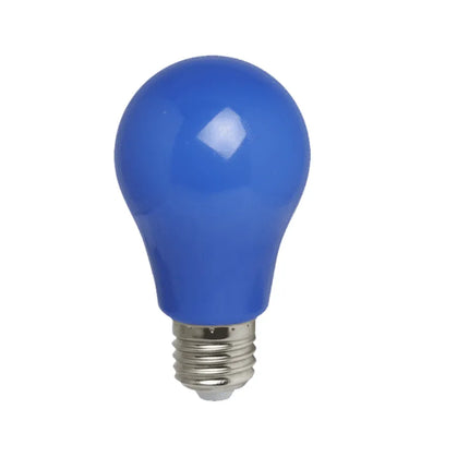 Blaues LED-Leuchtmittel A60 mit E27-Fassung für Außenlichterketten