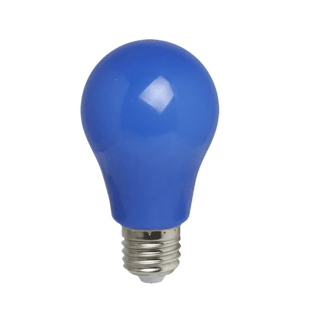 Blaues LED-Leuchtmittel A60 mit E27-Fassung für Außenlichterketten