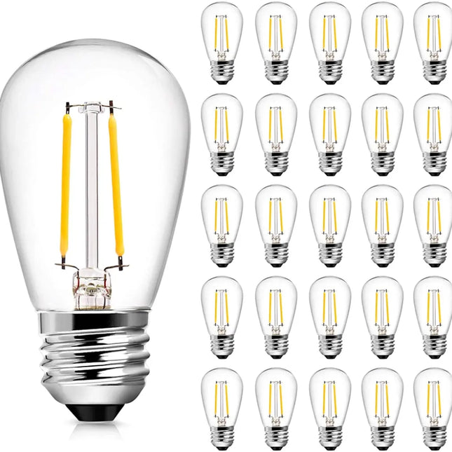 LED-Filamentlampe ST45 E27 aus Kunststoff mit 2 LED-Filamenten