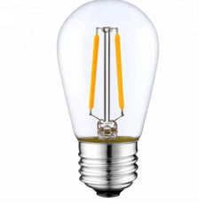 LED-Filamentlampe ST45 E27 aus Kunststoff mit 2 LED-Filamenten