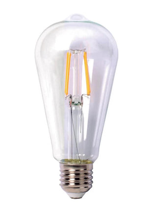 Leuchtmittel mit 2 LEDs Filament ST64, E27, 2W, Kunststoff, Dimmbar, Warm Licht, für Außen