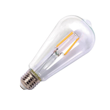 Leuchtmittel mit 2 LEDs Filament ST64, E27, 2W, Kunststoff, Dimmbar, Warm Licht, für Außen